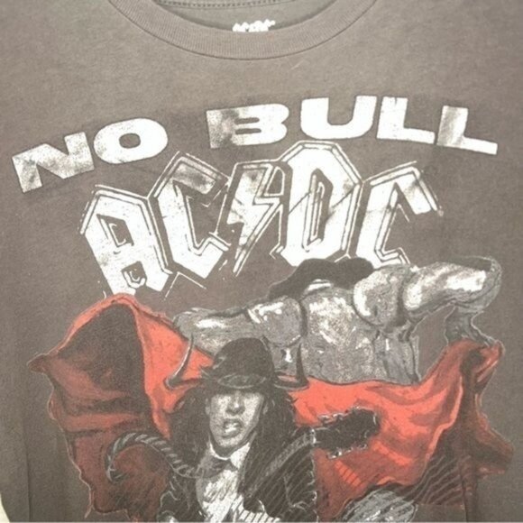 AC/DC Rockware Mens No Bull Concert T-Shirt Black Graphic Tee Size M - Picture 3 of 9